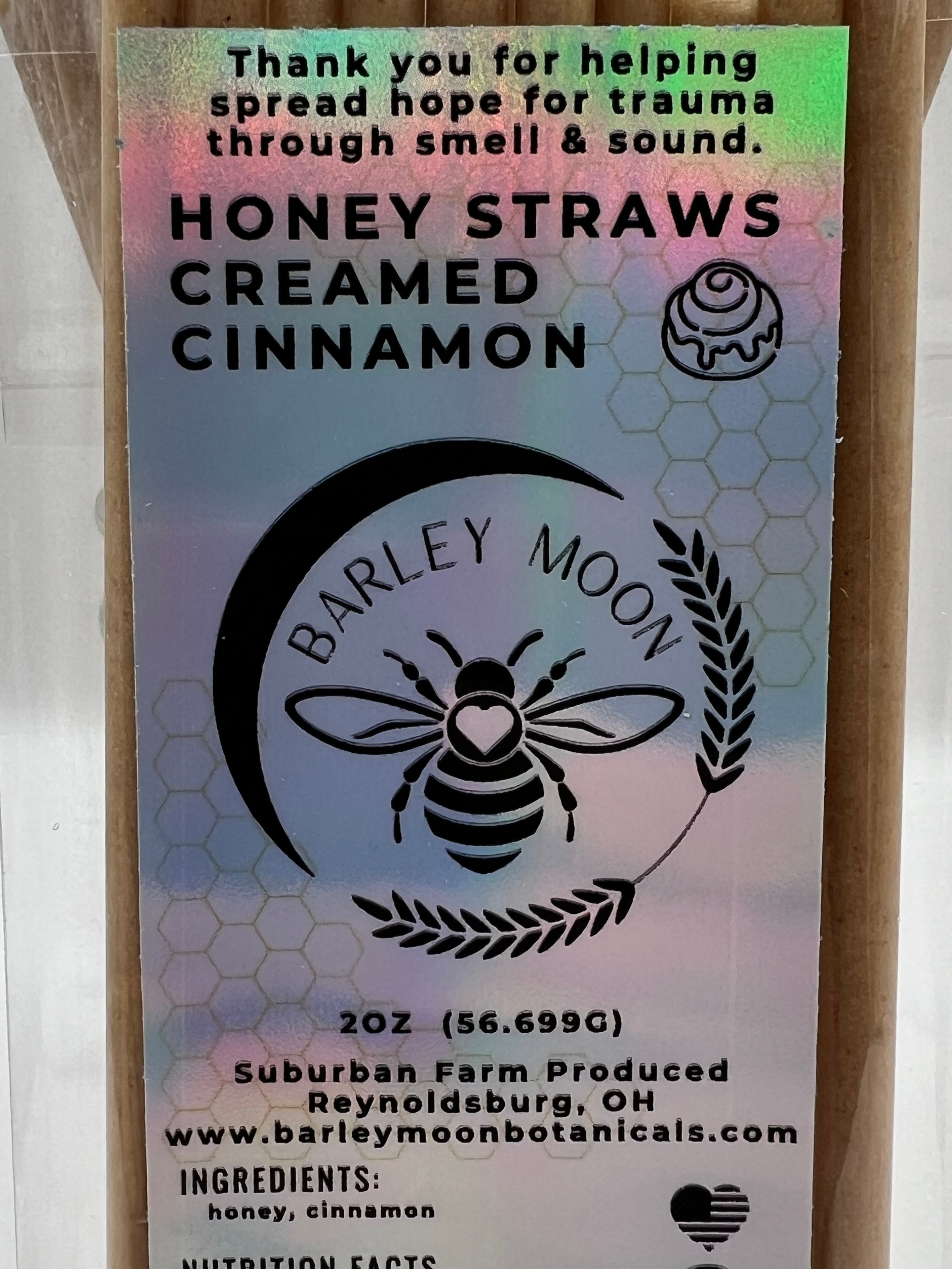 Creamed Cinnamon Honey Straws - Barley Moon Botanicals -  Pure Honey, Natural Ingredients