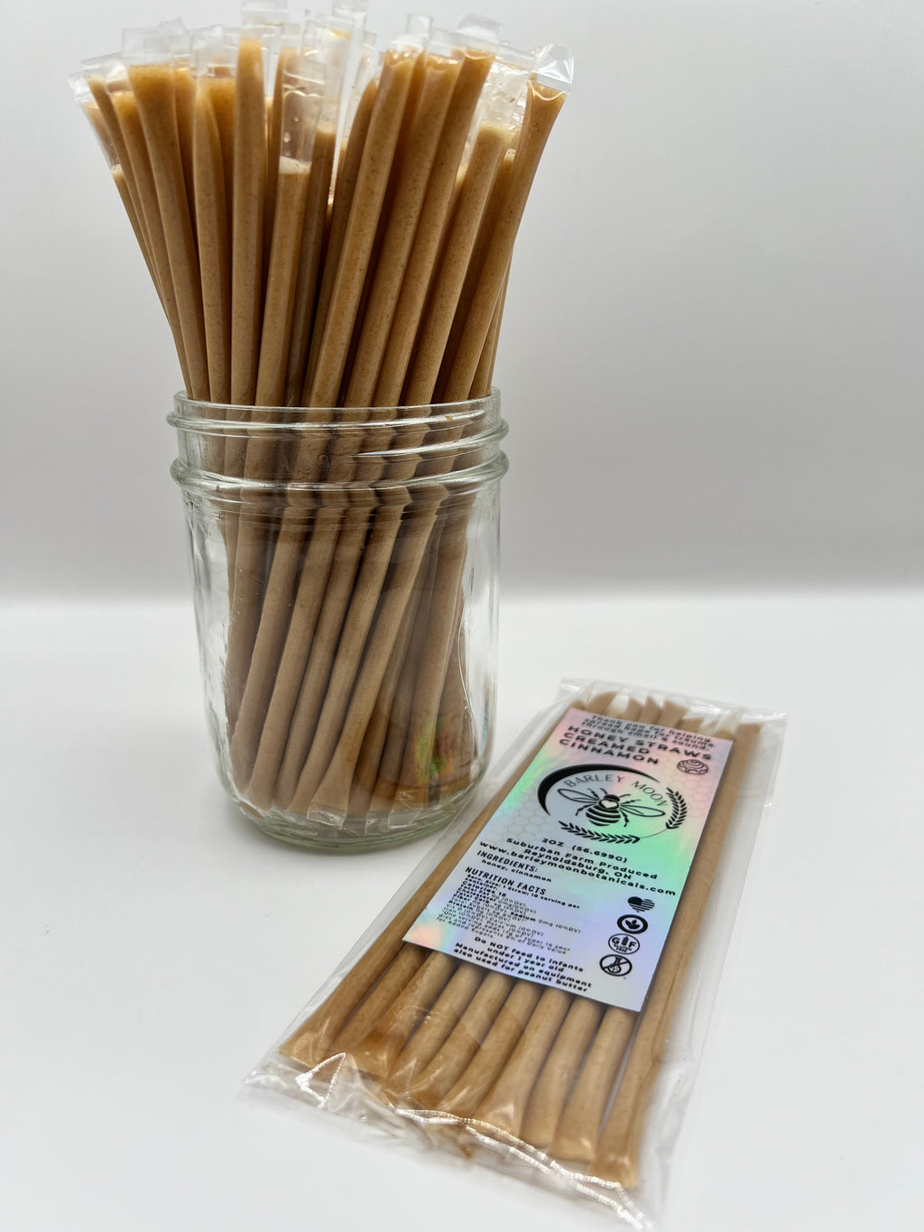 Creamed Cinnamon Honey Straws - Barley Moon Botanicals -  Pure Honey, Natural Ingredients