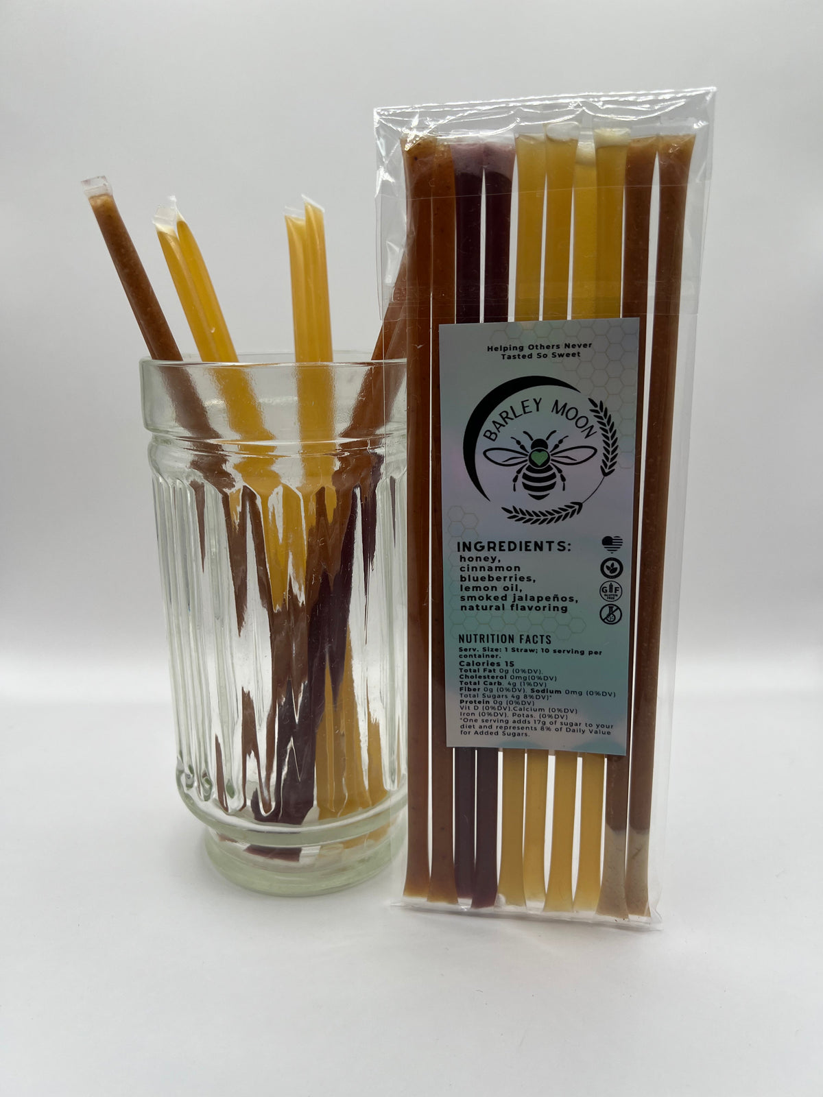 Barley Moon Botanicals Hive Five creamed honey straws