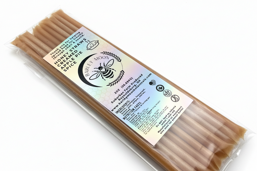 Creamed Apple Pie Spice - Honey Straws - Barley Moon Botanicals - Pure Honey, Natural Ingredients