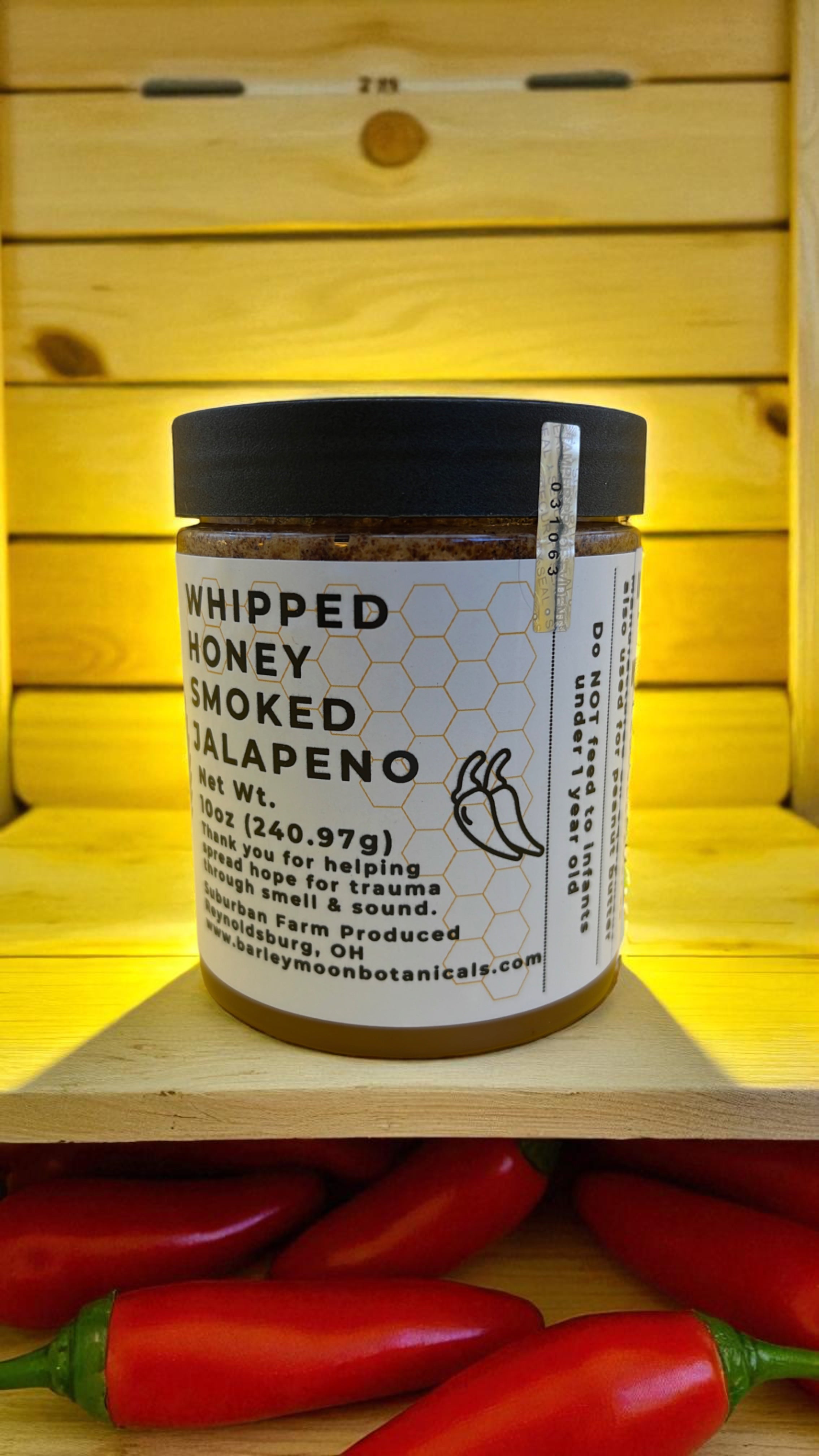 Whipped Honey Smoked Jalapeno - Barley Moon Botanicals - Pure Honey, Natural Ingredients