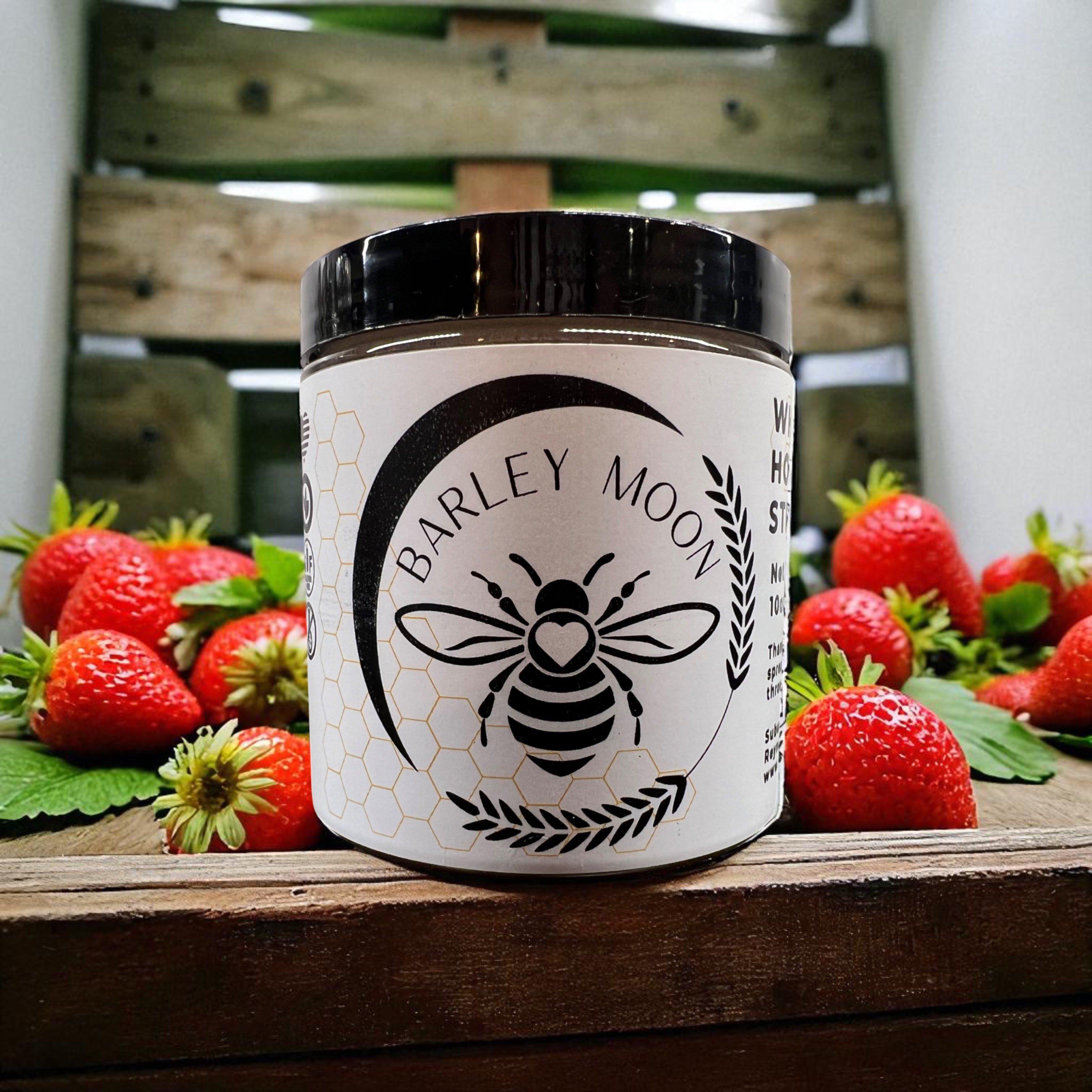 Whipped Honey Strawberry - Barley Moon Botanicals -  Pure Honey, Natural Ingredients