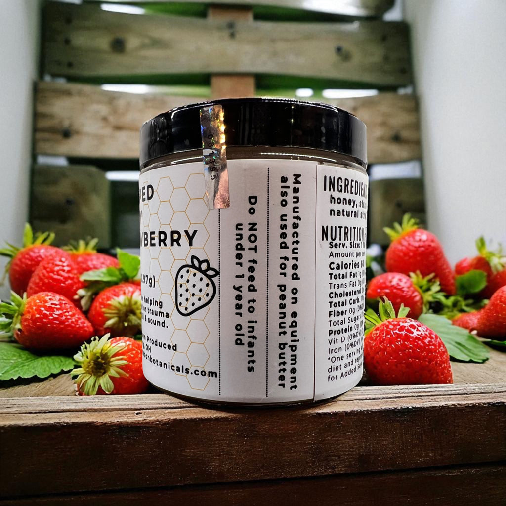 Whipped Honey Strawberry - Barley Moon Botanicals -  Pure Honey, Natural Ingredients