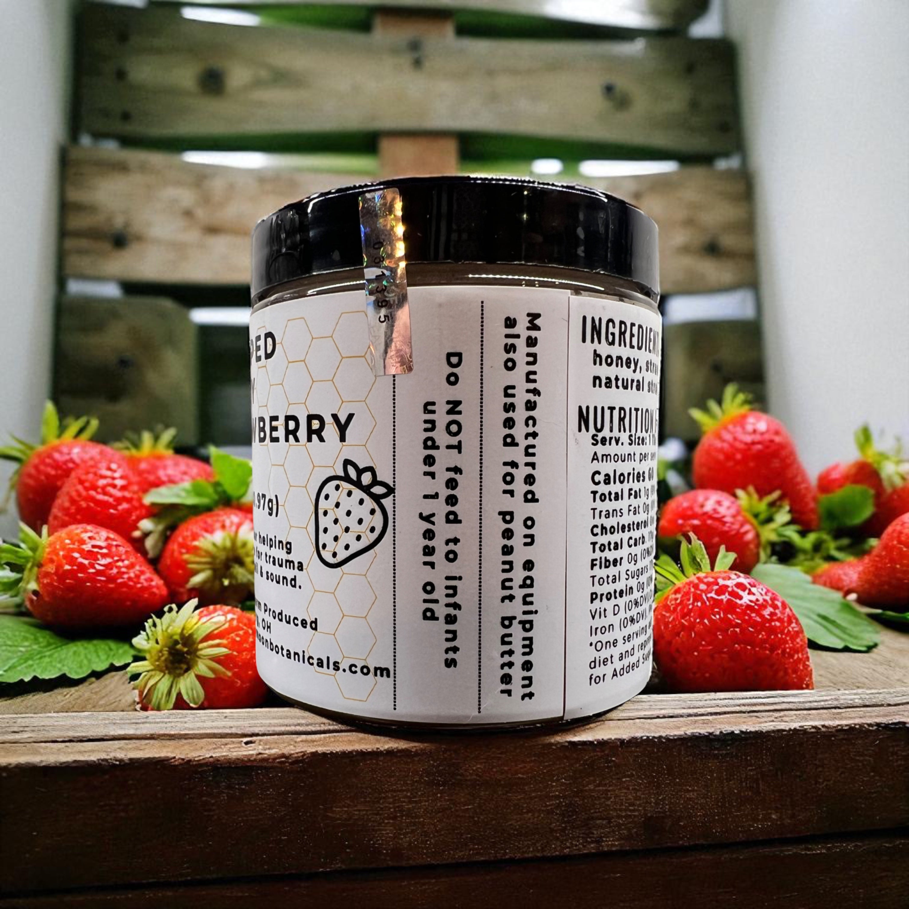 Whipped Honey Strawberry - Barley Moon Botanicals -  Pure Honey, Natural Ingredients
