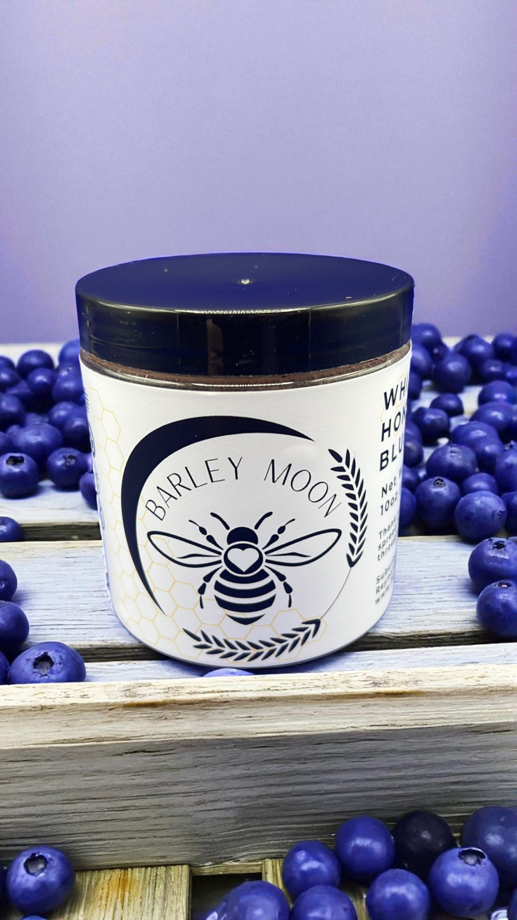 Whipped Honey Blueberry - Barley Moon Botanicals - Pure Honey, Natural Ingredients