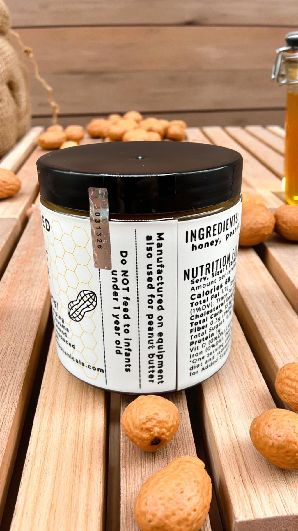 Creamed Honey Peanut Butter - Barley Moon Botanicals -  Pure Honey, Natural Ingredients