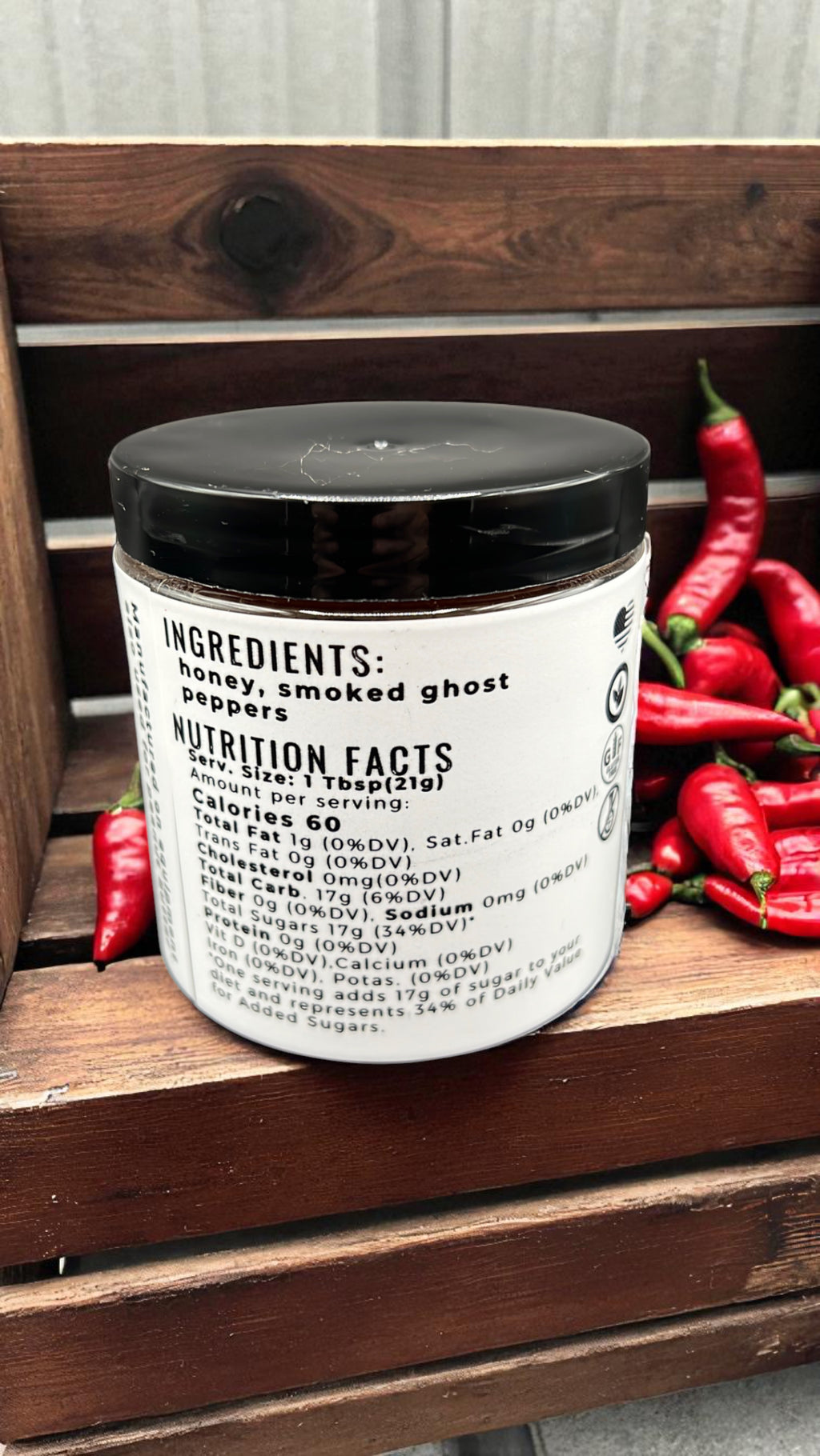 Ghost Pepper Infused Honey - Barley Moon Botanicals - Pure Honey, Natural Ingredients