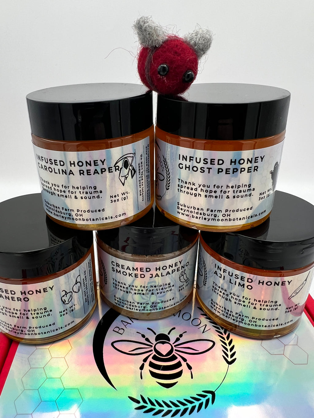 Hot Box Honey Flight - Barley Moon Botanicals - Pure Natural Hot Honey