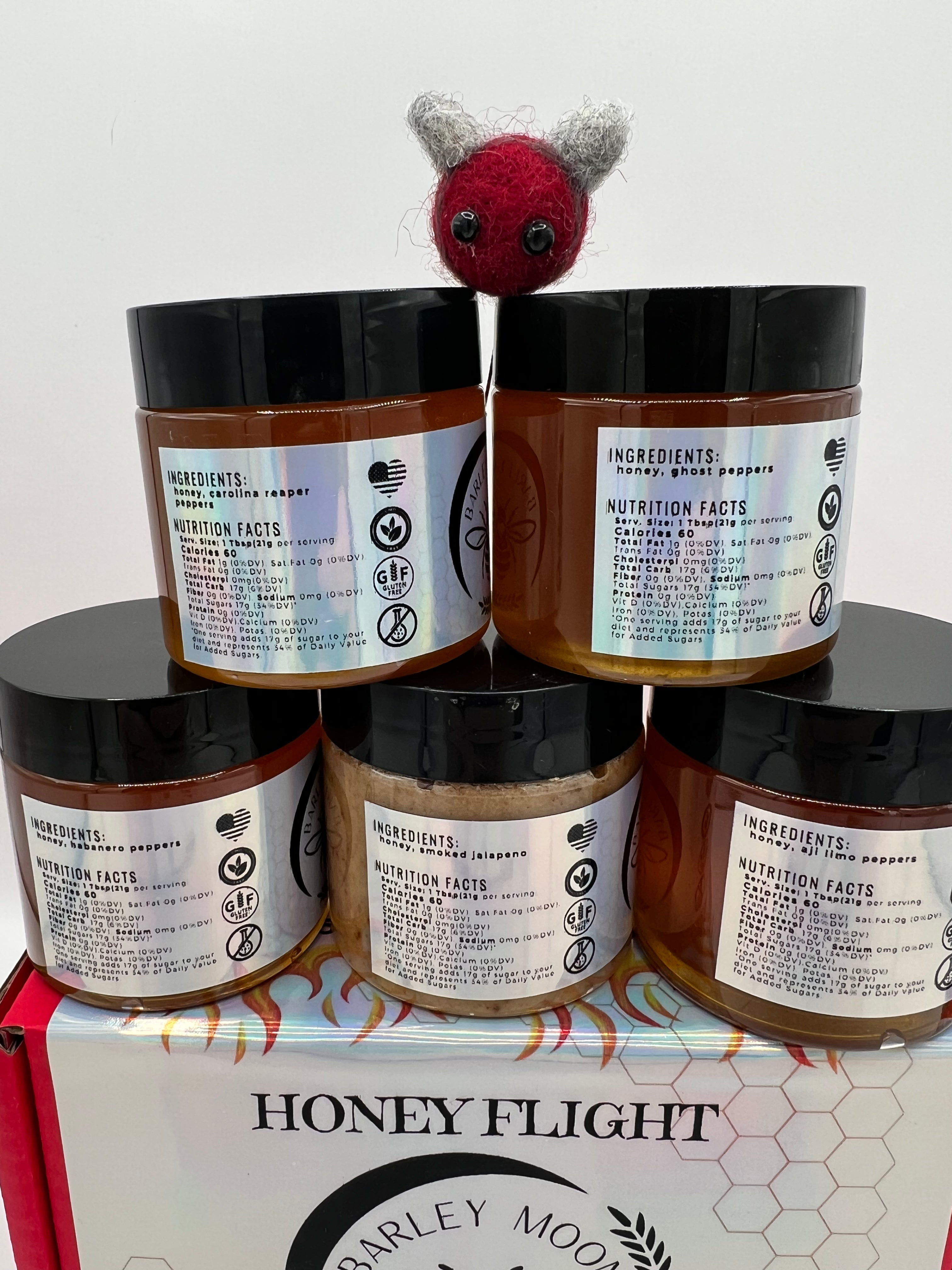 Hot Box Honey Flight - Barley Moon Botanicals - Pure Natural Hot Honey