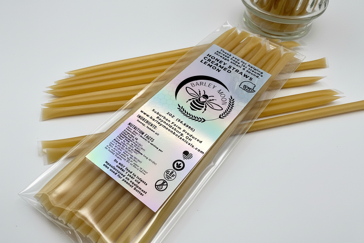 Creamed Apple Pie Spice - Honey Straws - Barley Moon Botanicals - Pure Honey, Natural Ingredients