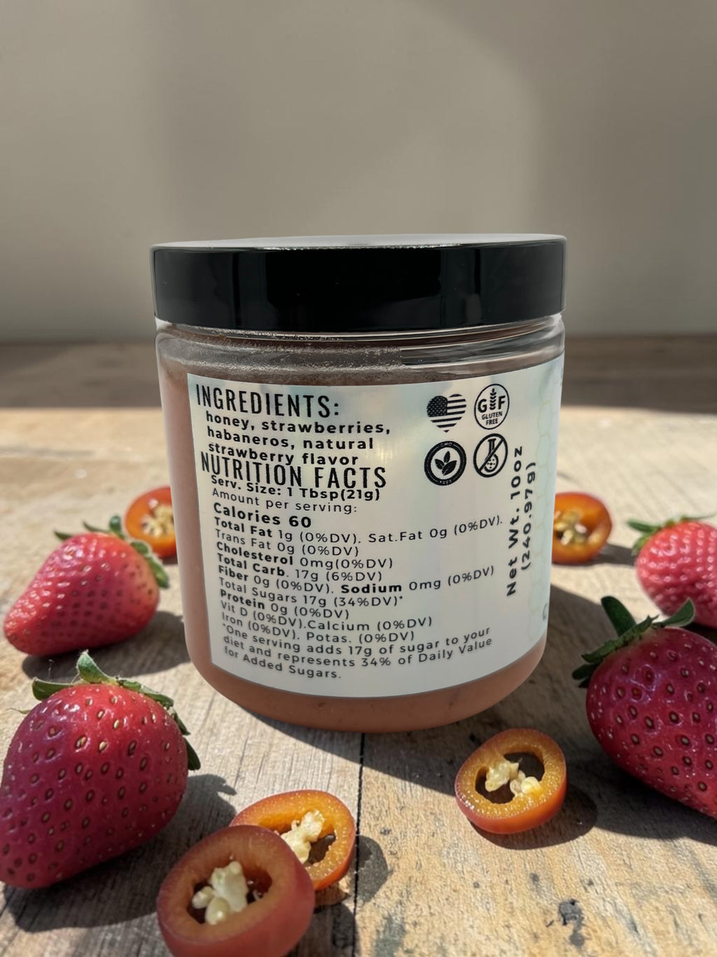 Strawbanero Creamed Honey - Barley Moon Botanicals - Pure Honey, Natural Ingredients