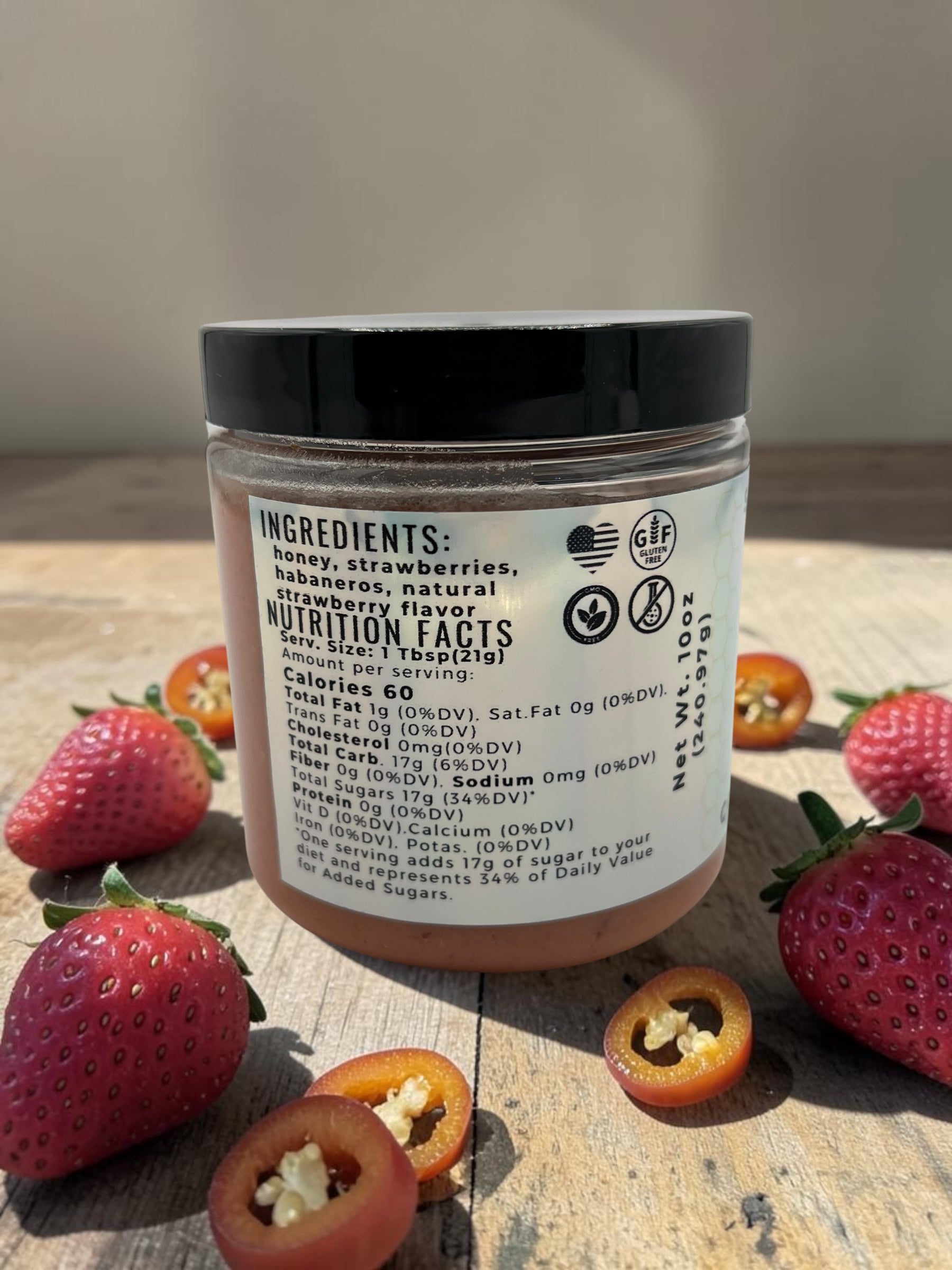 Strawbanero Creamed Honey - Barley Moon Botanicals - Pure Honey, Natural Ingredients