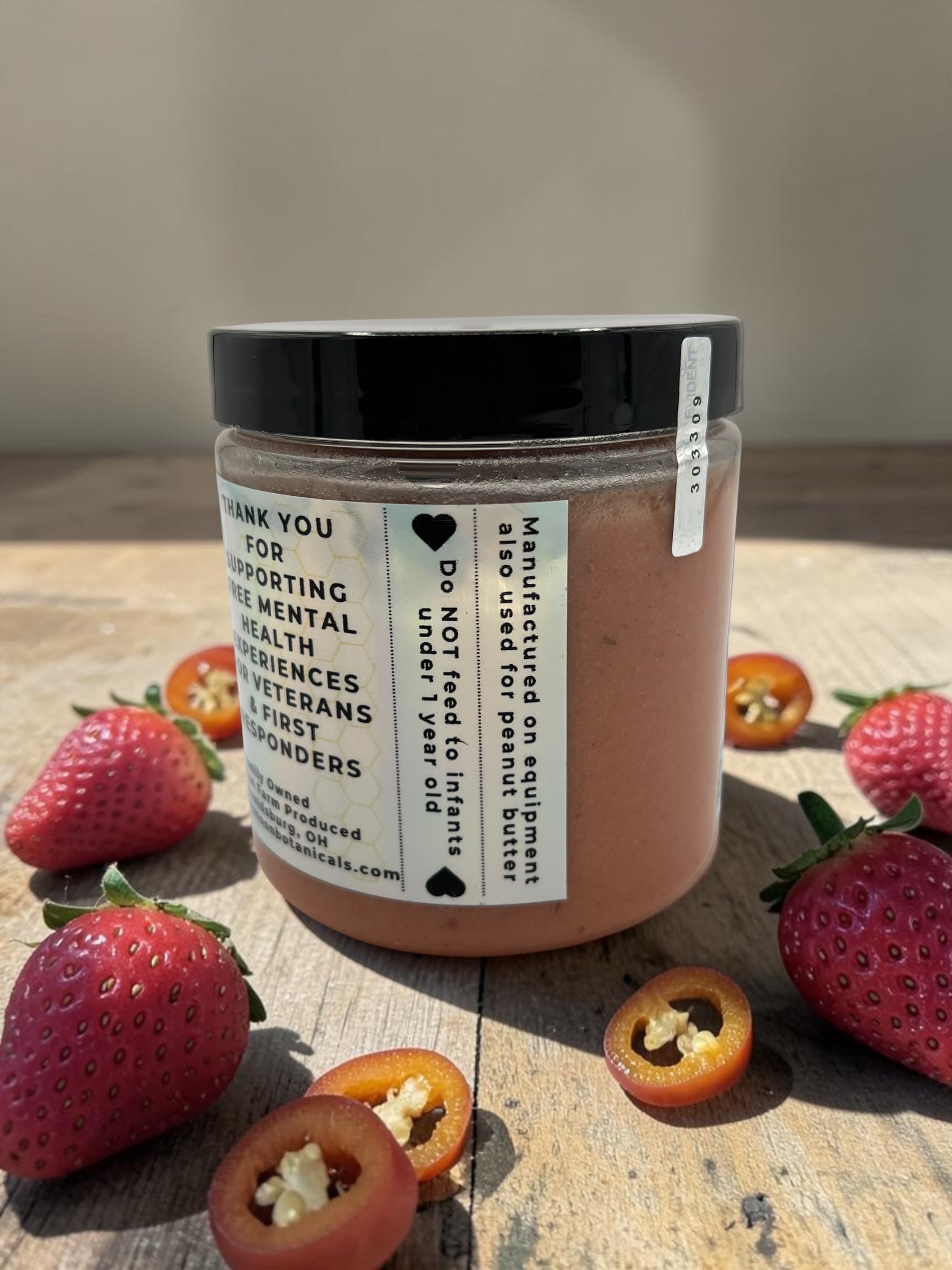 Strawbanero Creamed Honey - Barley Moon Botanicals - Pure Honey, Natural Ingredients