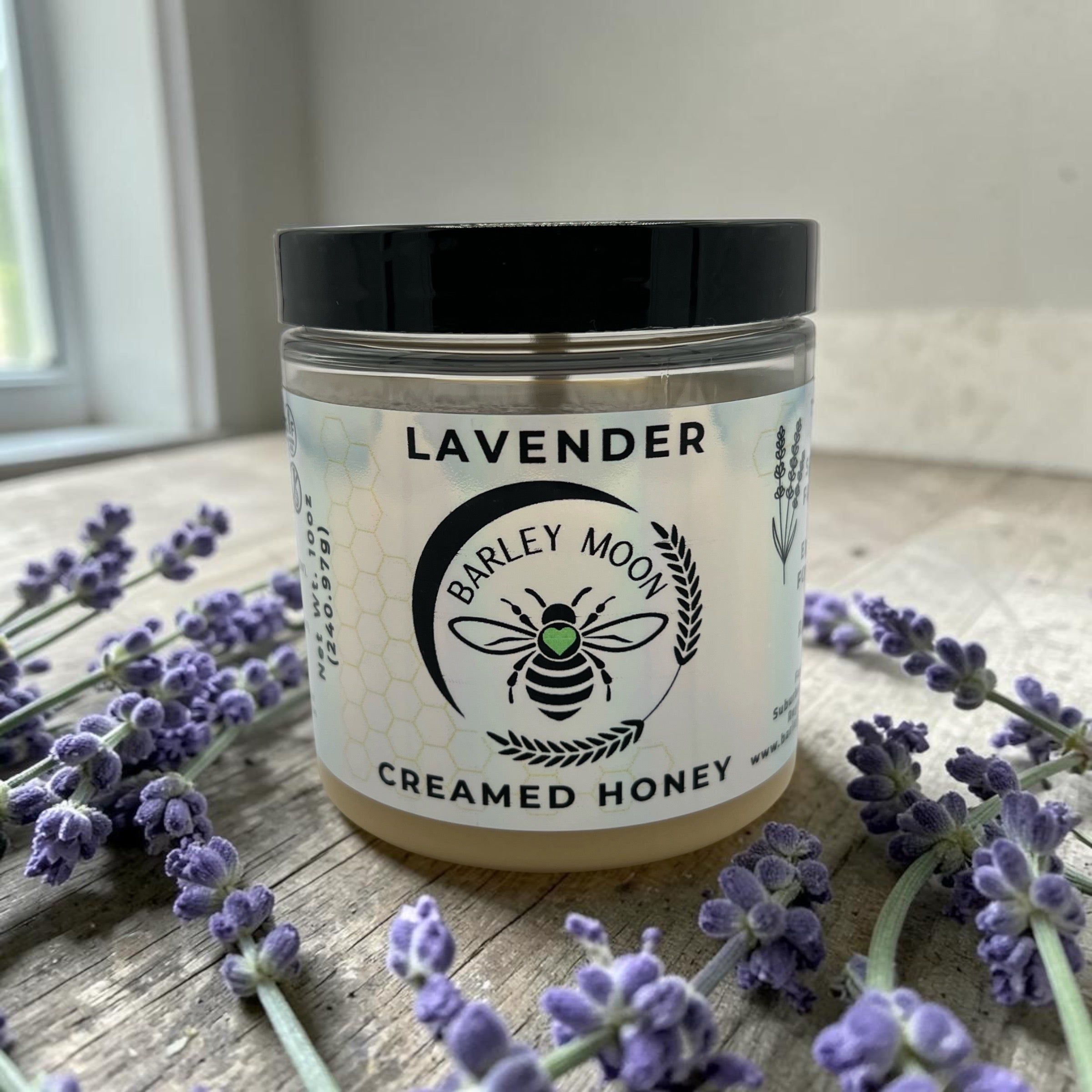 Lavender Creamed Honey - Barley Moon Botanicals - Pure Honey, Natural Ingredients