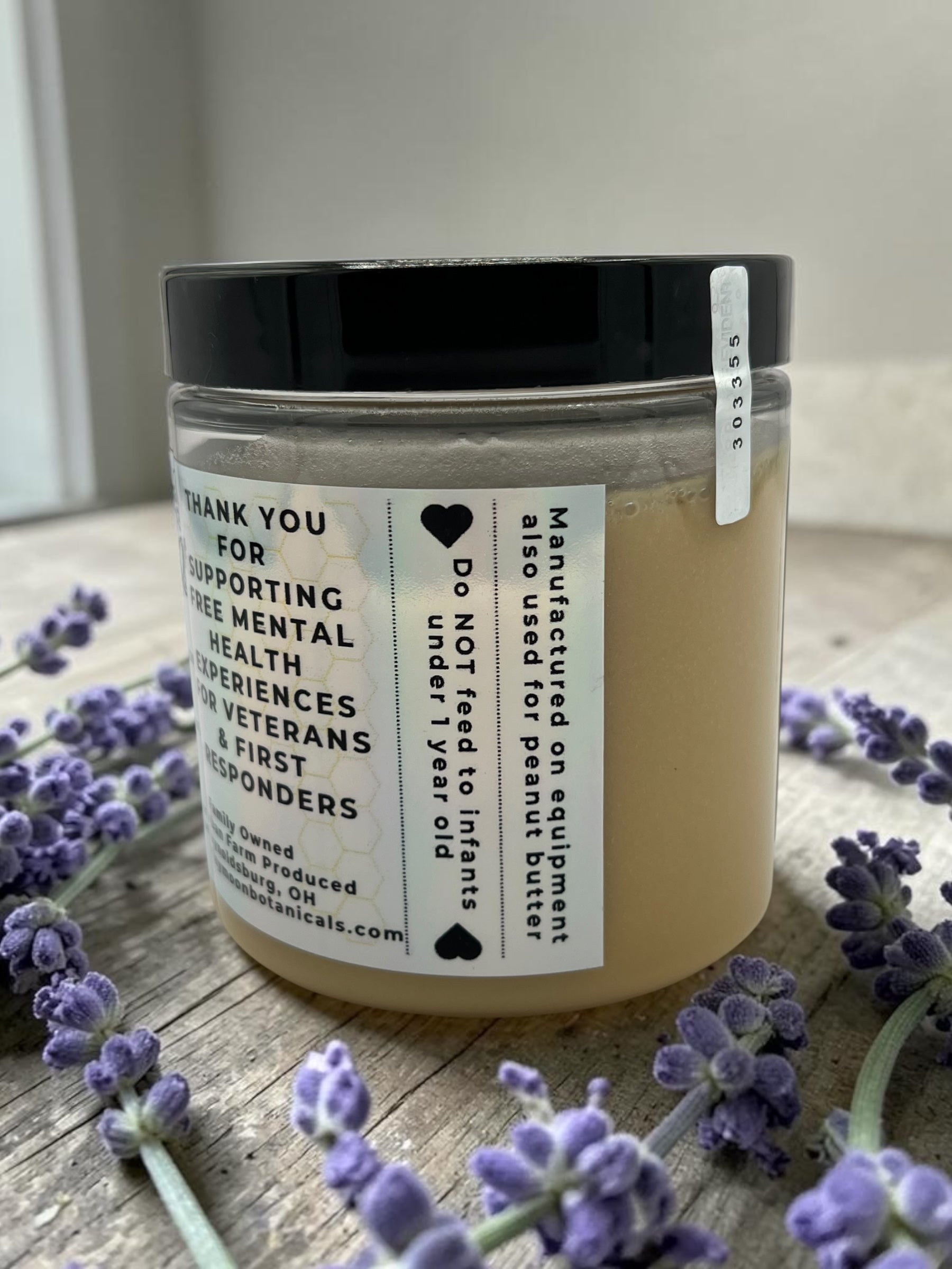 Lavender Creamed Honey - Barley Moon Botanicals - Pure Honey, Natural Ingredients