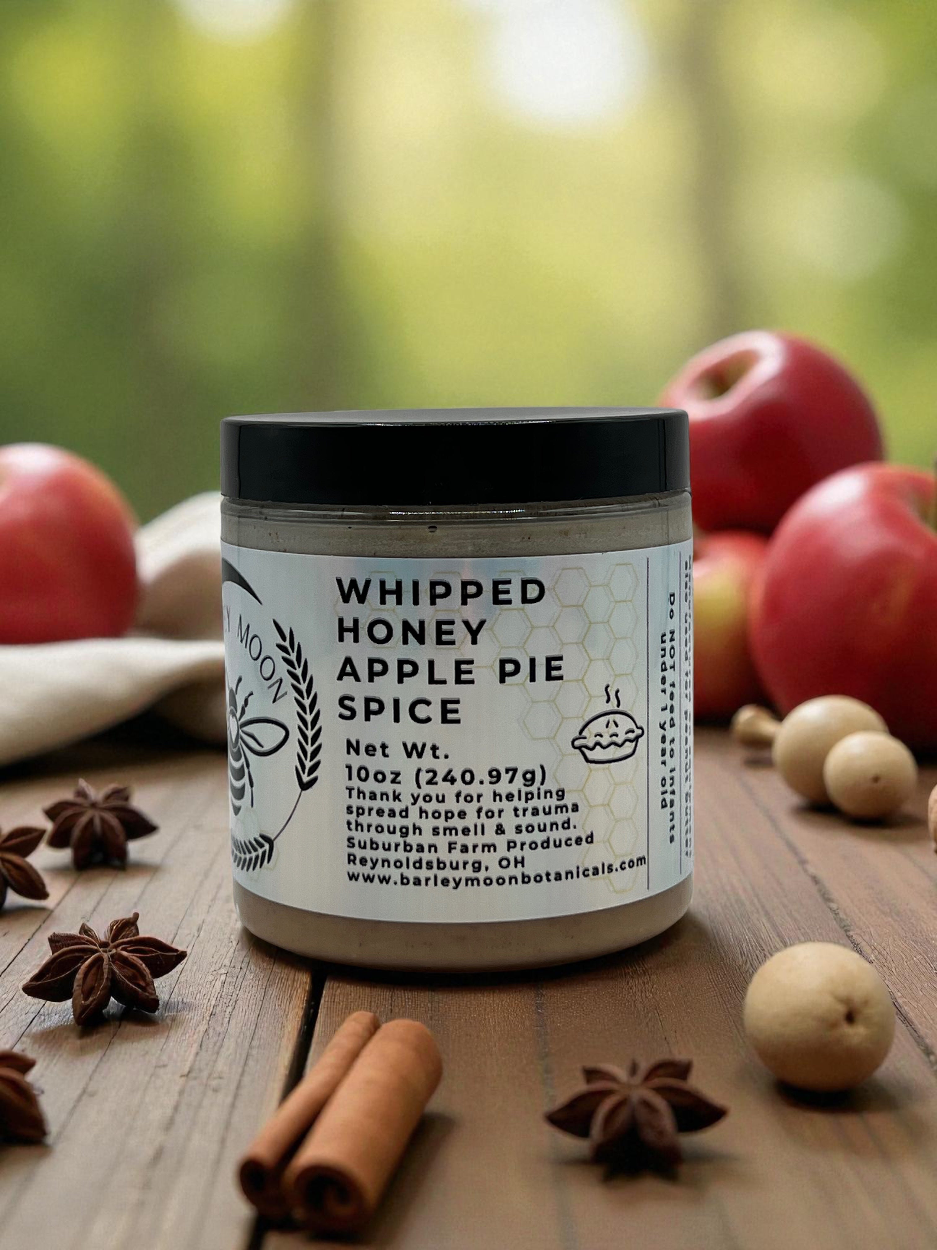 Whipped Honey Apple Pie Spice - Barley Moon Botanicals - Pure Honey, Natural Ingredients
