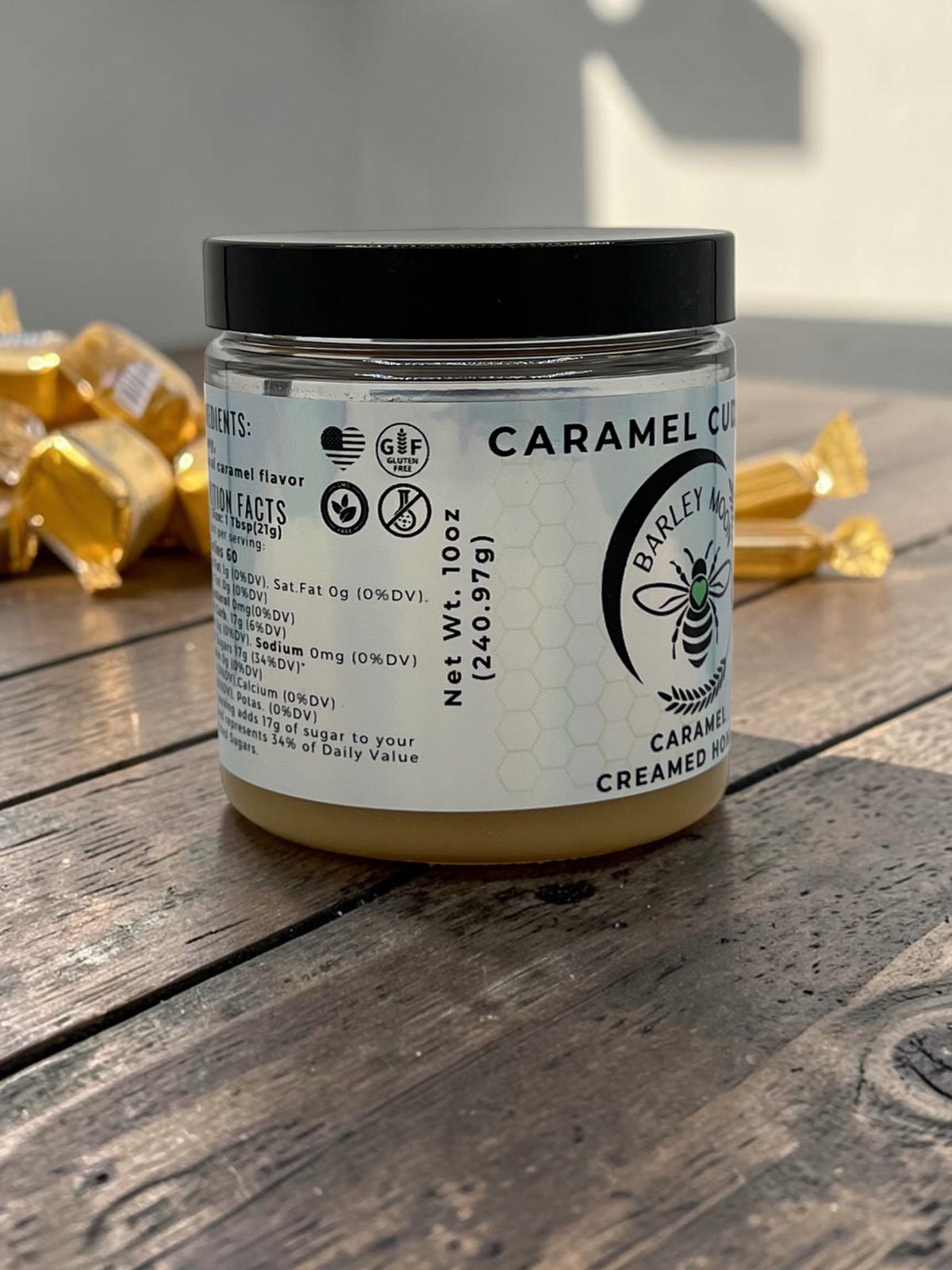 Barley Moon Botanicals Caramel Cuddles creamed honey