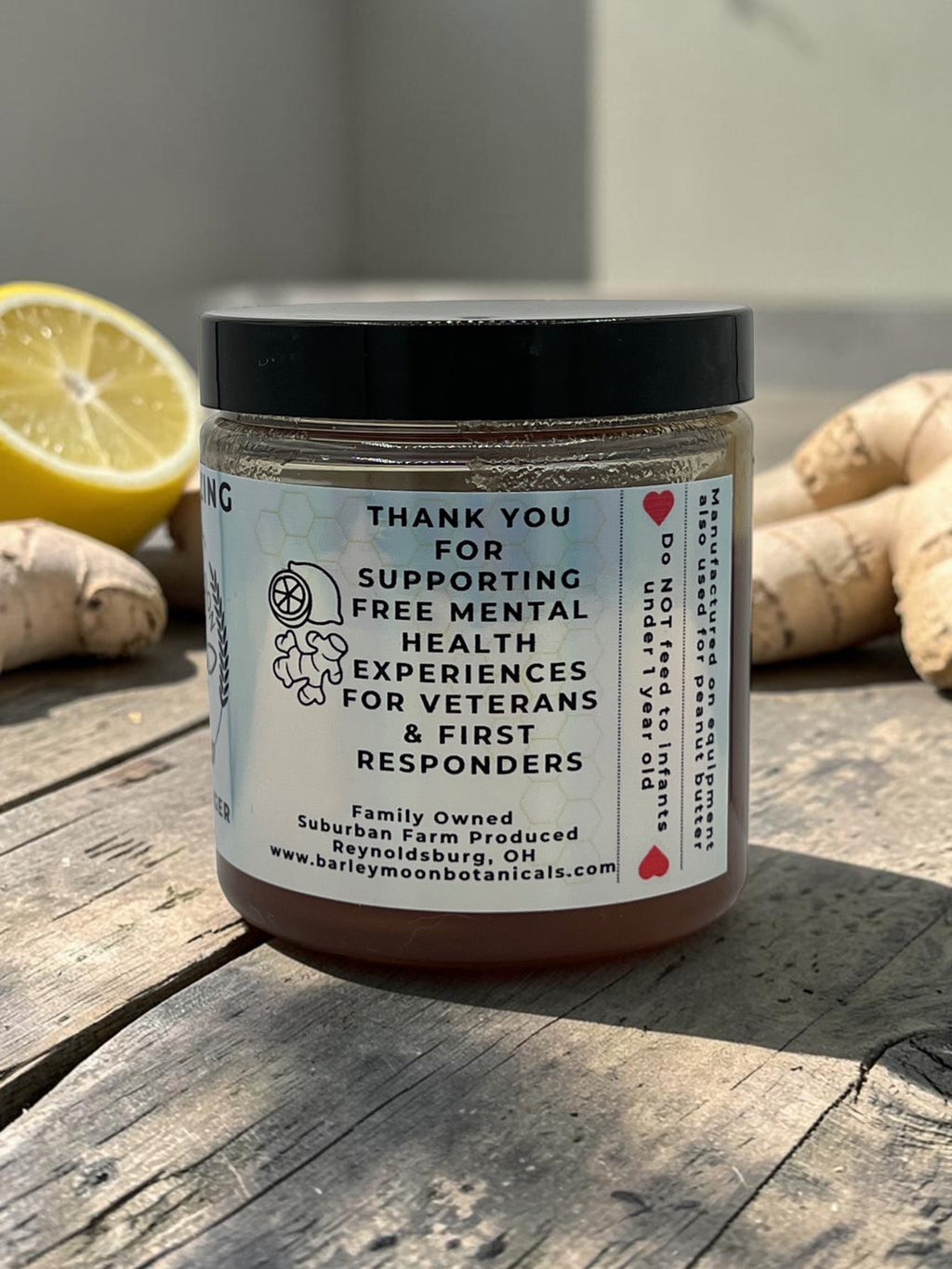 Barley Moon Botanicals Linger Zing lemon ginger honey
