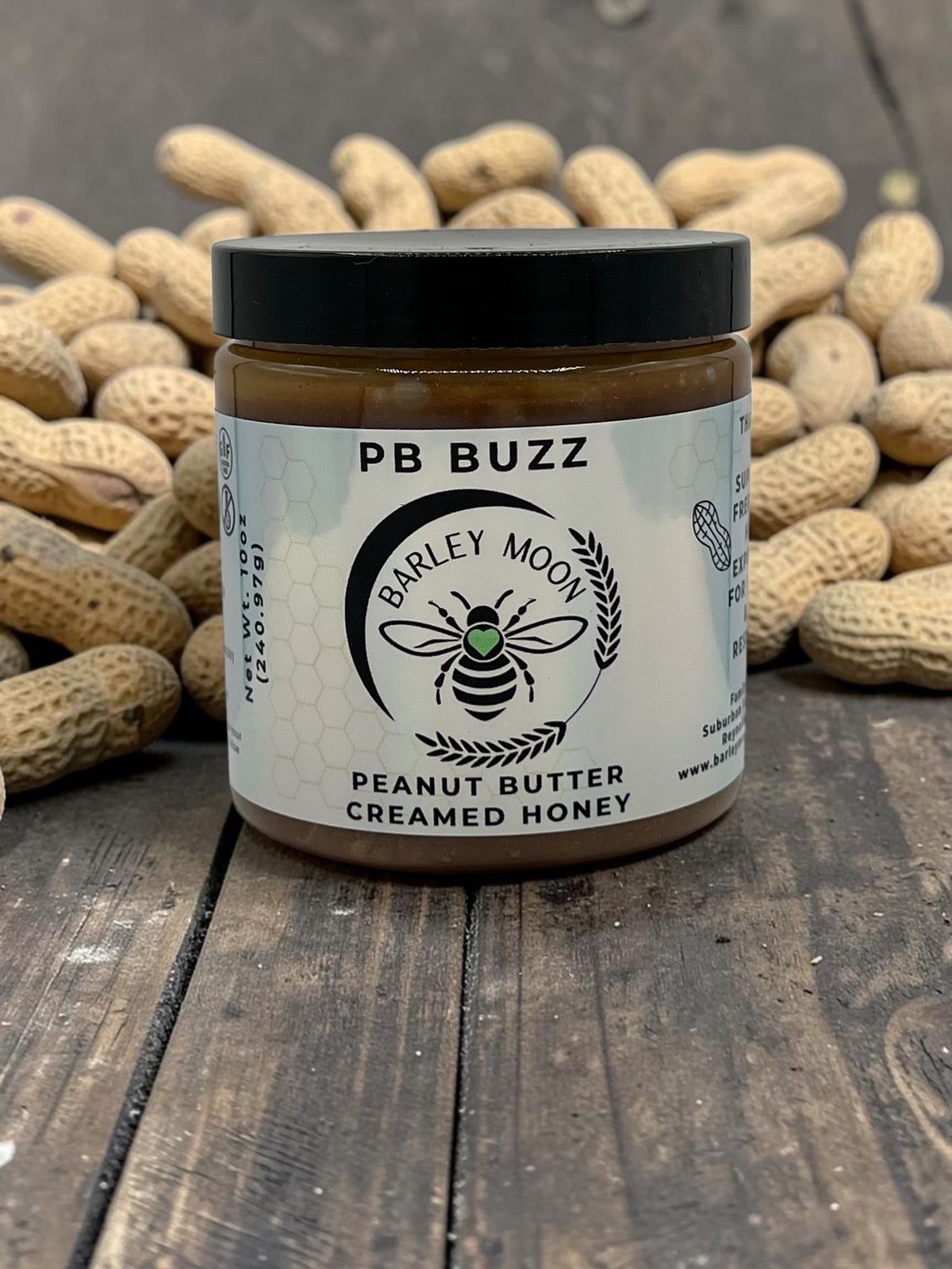 Barley Moon Botanicals PB Buzz peanut butter creamed honey