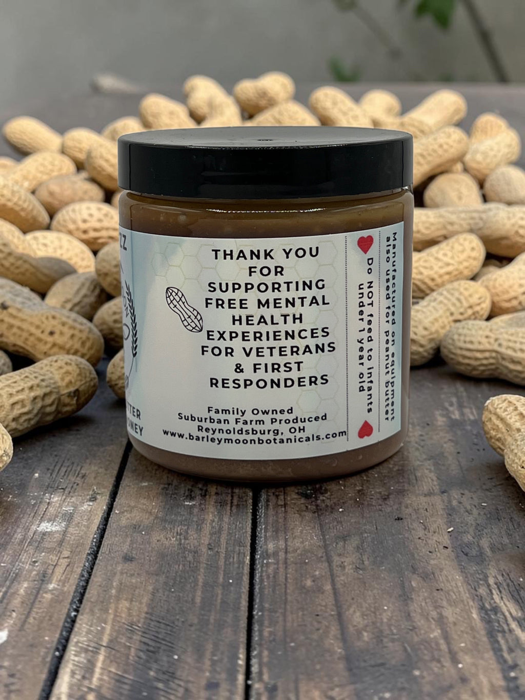 Barley Moon Botanicals PB Buzz peanut butter creamed honey