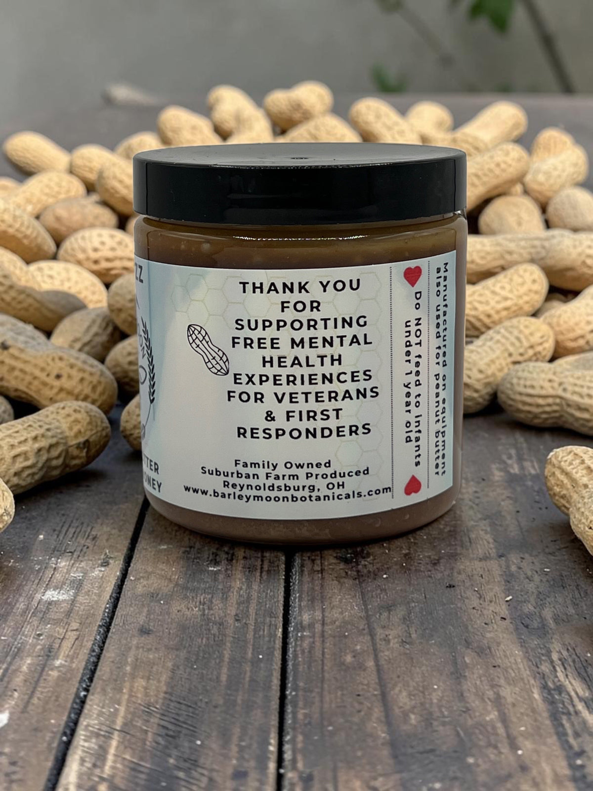 Barley Moon Botanicals PB Buzz peanut butter creamed honey