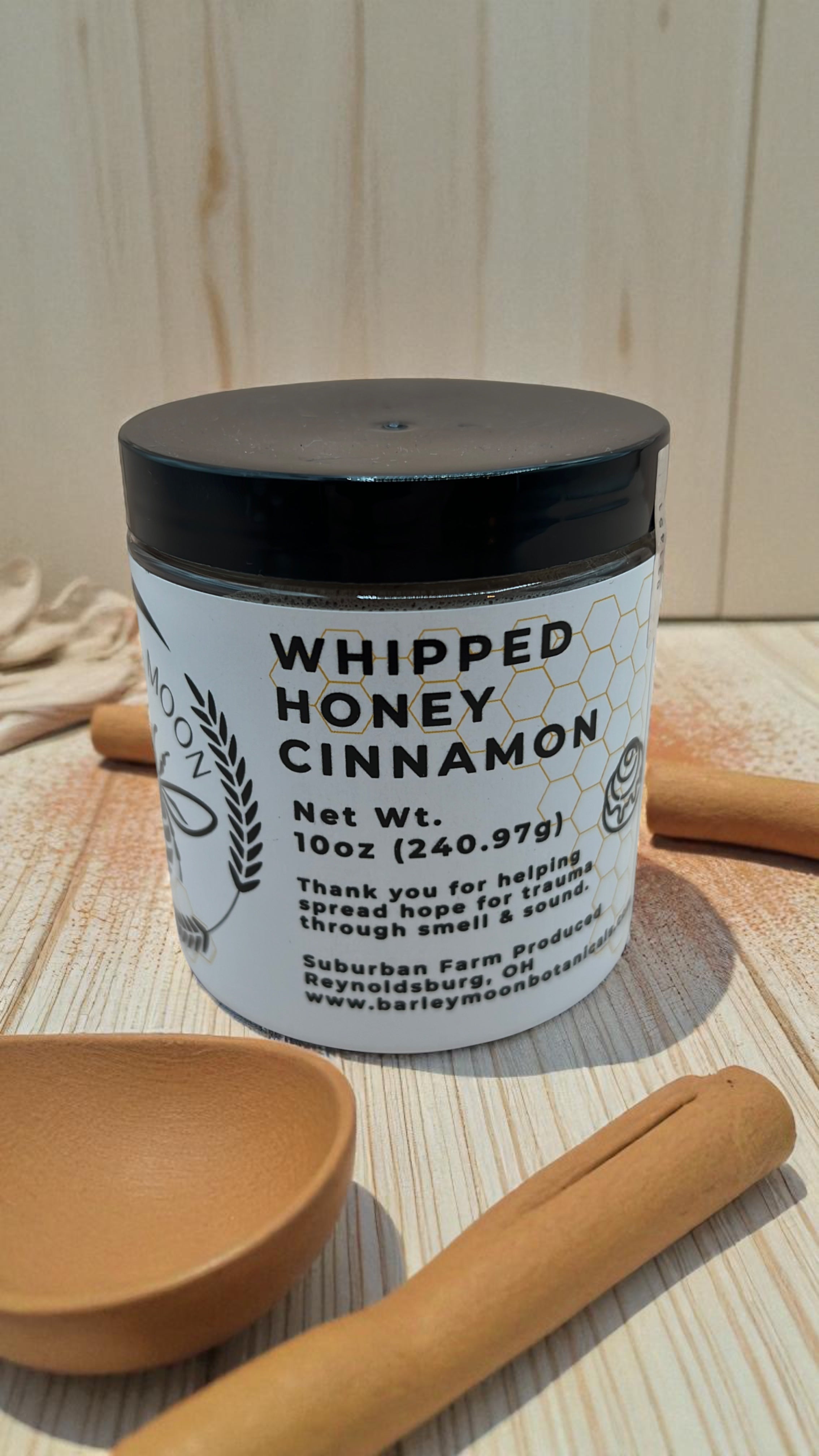 Whipped Honey Cinnamon - Barley Moon Botanicals - Pure Honey, Natural Ingredients