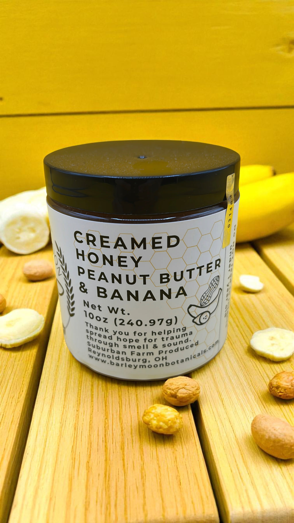 Creamed Honey Peanut Butter Banana - Barley Moon Botanicals - Pure Honey, Natural Ingredients