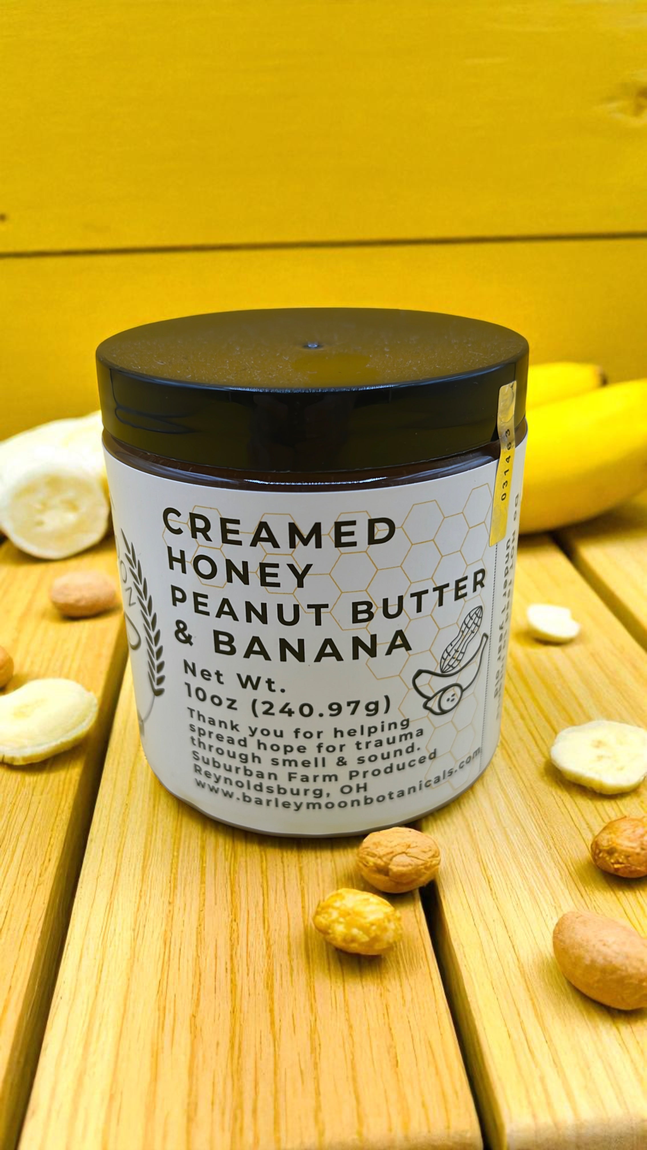 Creamed Honey Peanut Butter Banana - Barley Moon Botanicals - Pure Honey, Natural Ingredients