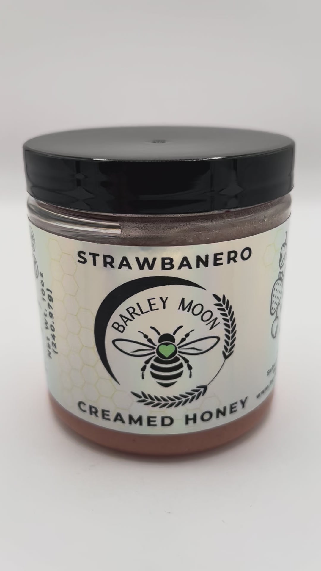 Strawbanero Creamed Honey - Barley Moon Botanicals - Pure Honey, Natural Ingredients