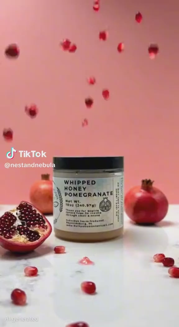 Pomegranate Whipped Honey  - Barley Moon Botanicals - Pure Honey, Natural Ingredients