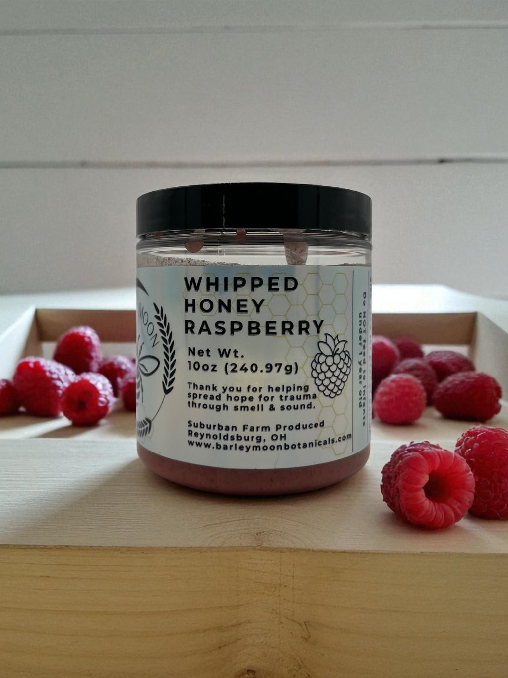 Whipped Honey Raspberry - Barley Moon Botanicals -  Pure Honey, Natural Ingredients
