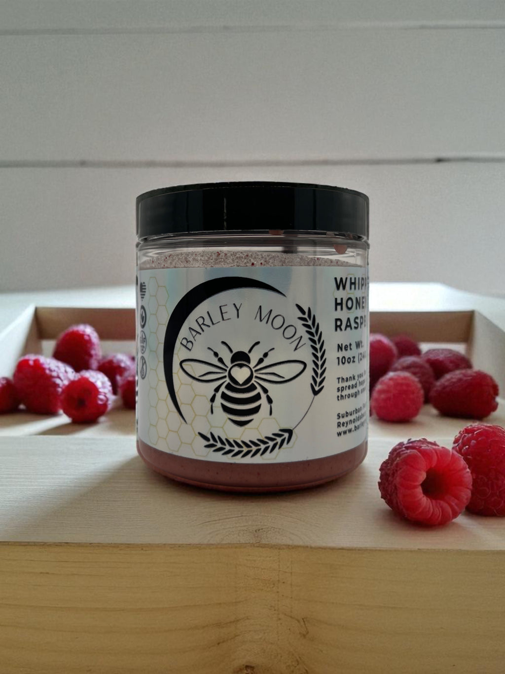 Whipped Honey Raspberry - Barley Moon Botanicals -  Pure Honey, Natural Ingredients