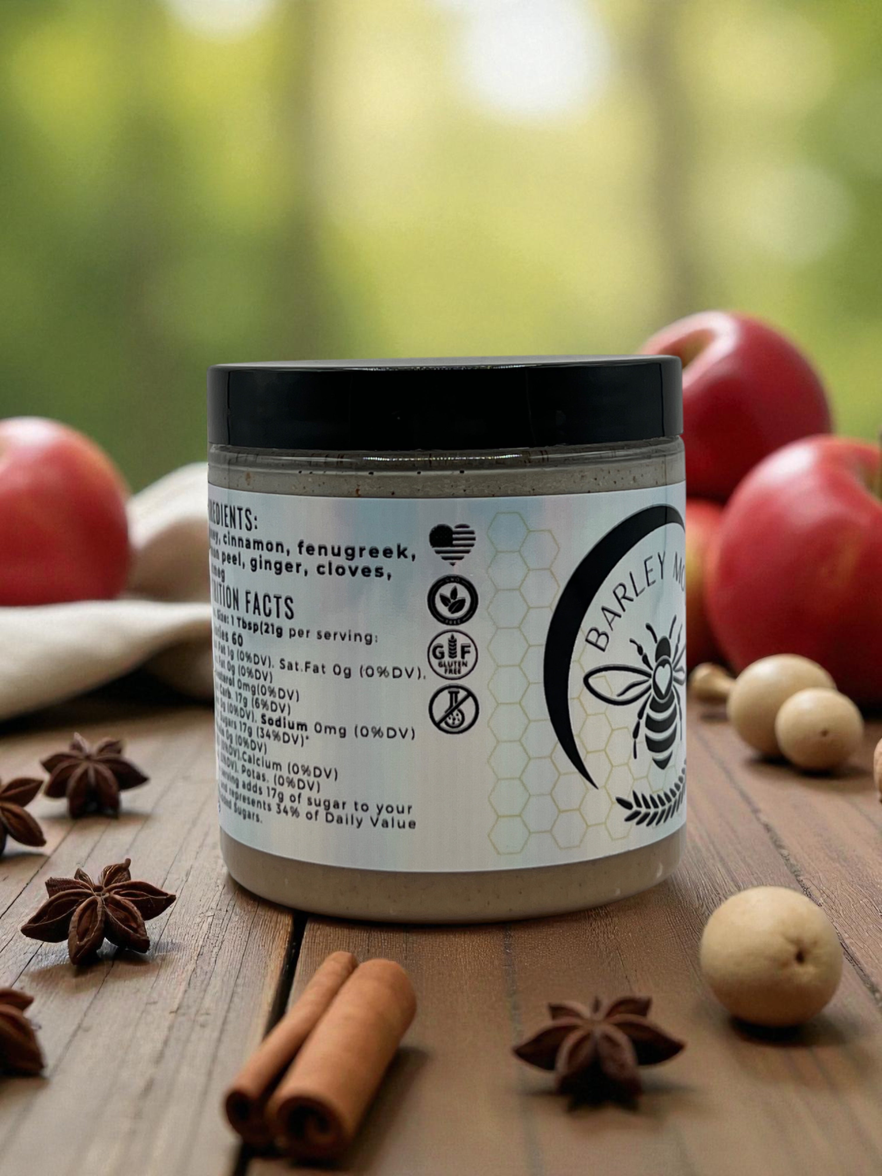 Whipped Honey Apple Pie Spice - Barley Moon Botanicals - Pure Honey, Natural Ingredients