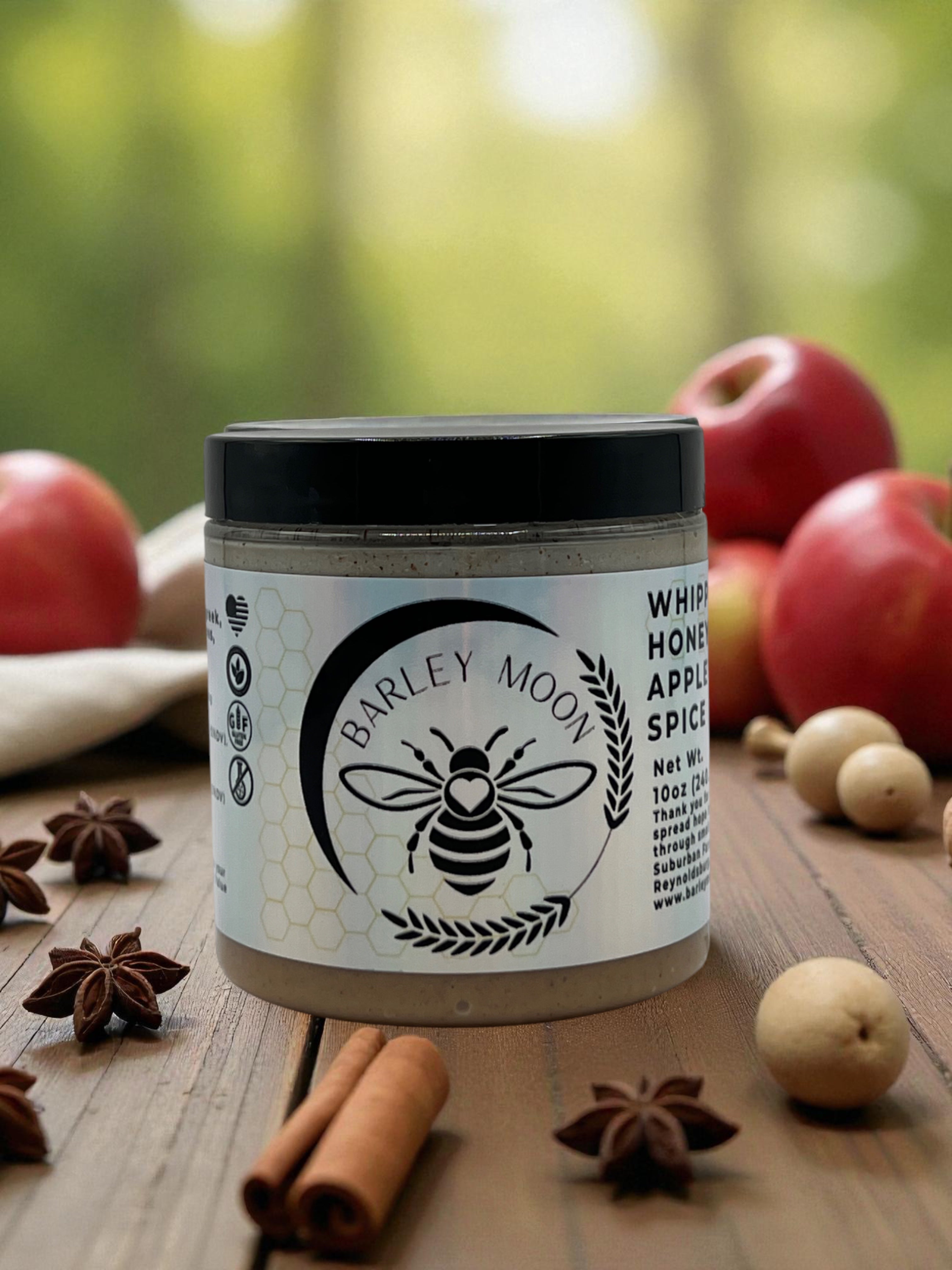 Whipped Honey Apple Pie Spice - Barley Moon Botanicals - Pure Honey, Natural Ingredients