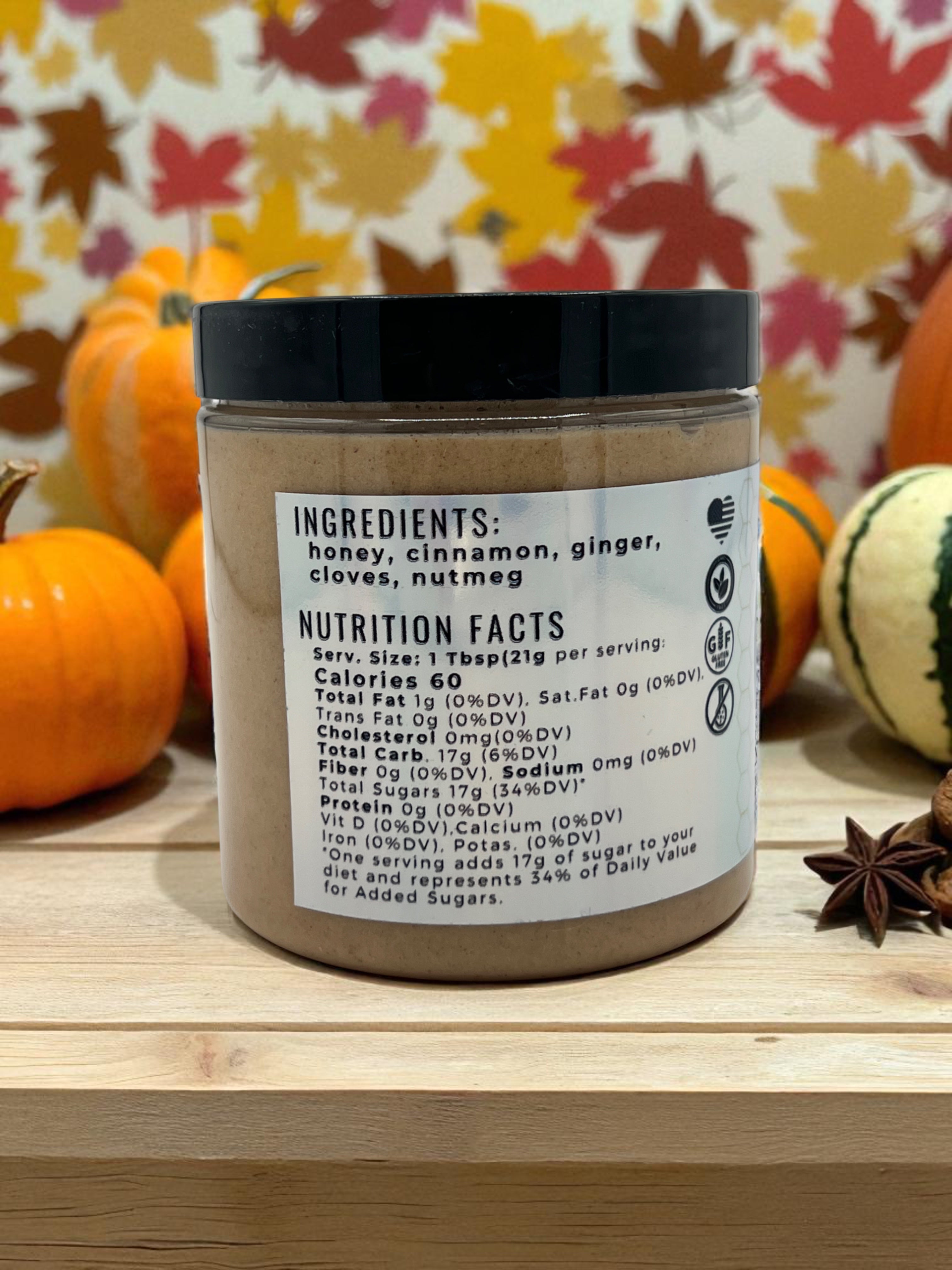 Whipped Honey Pumpkin Spice - Barley Moon Botanicals -  Pure Honey, Natural Ingredients
