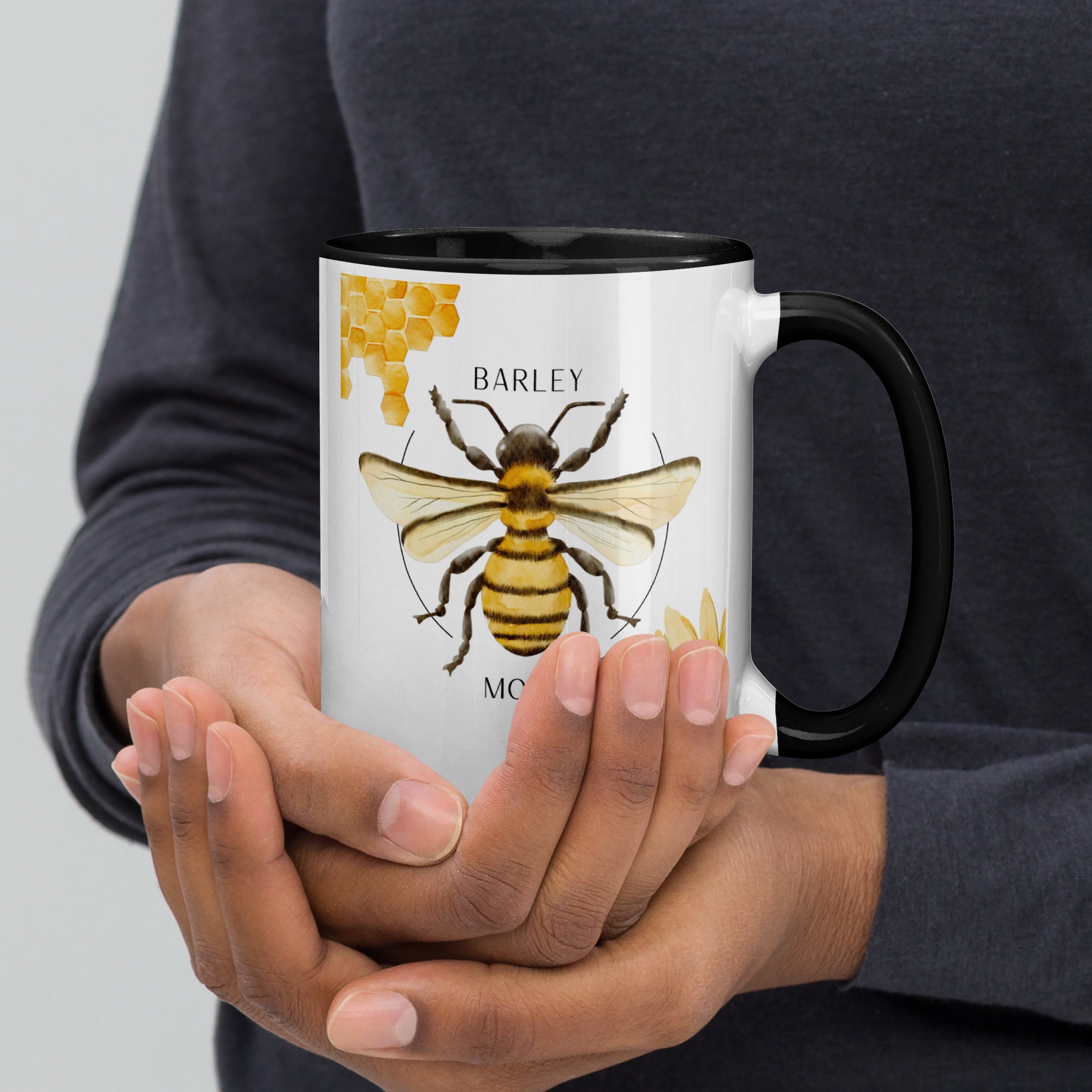 Barley Moon Botanicals 15oz Mug Black Inside